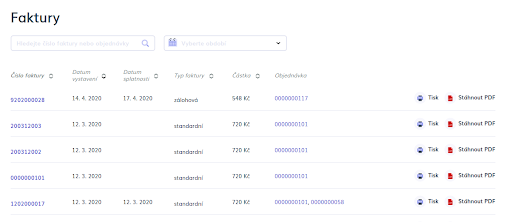 Seznam faktur