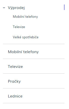 Vertikální strom kategorií