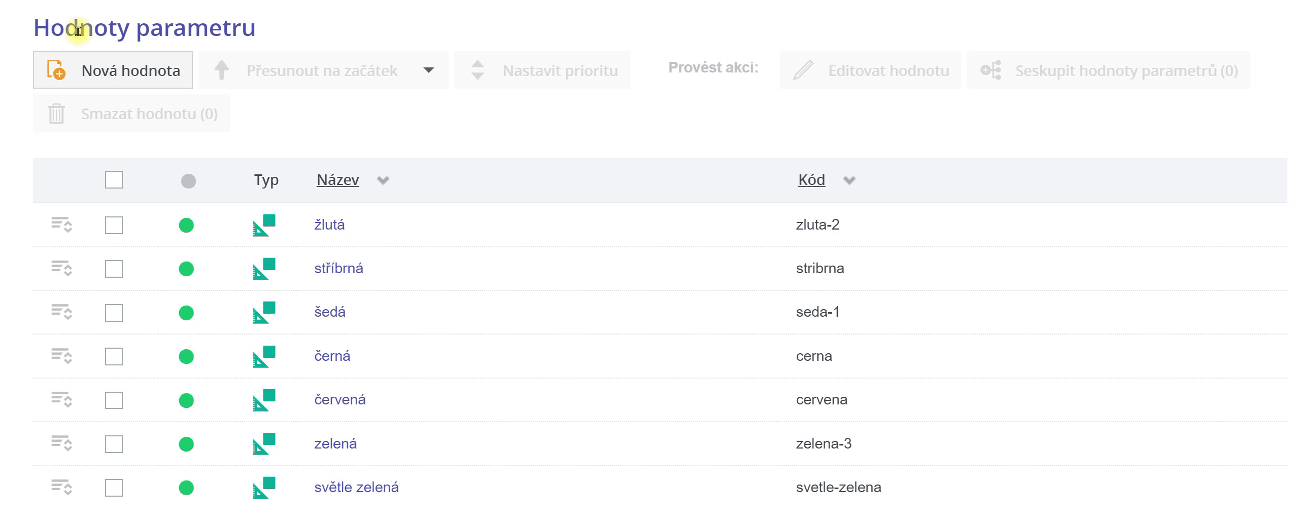 Vytvoreni seskupeni hodnot