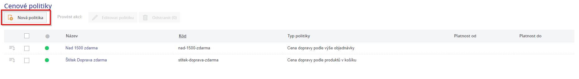 Nova cenova politika
